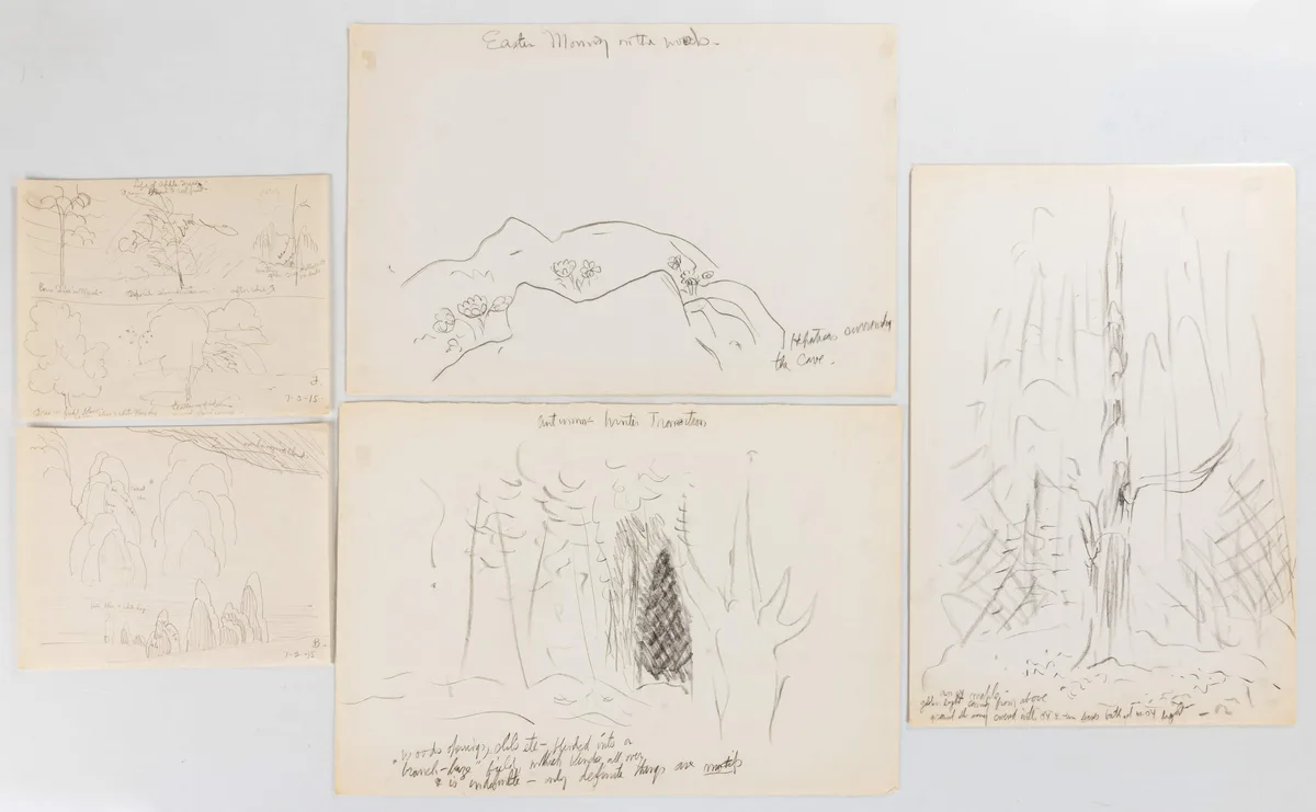 Studies by Five Charles Ephraim Burchfield, Charcoal and pencil on paper, sold Sep 2026