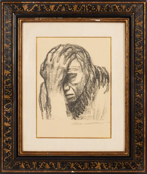 Untitled by Käthe Kollwitz, Circa 1920, Lithograph on cream wove paper, sold Sep 2026