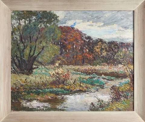 Landscape by George Herdle, Oil on canvas, sold Sep 2026