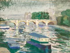 Le Pont Neuf, Paris by Ethel Carrick, c.1930, tempera on card, offered Apr 2026