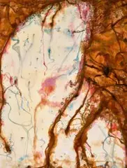 Inscape Broome by John Olsen, 1999, watercolour, gouache and pastel on paper, sold Aug 2024
