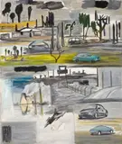 From Here And From There by Ken Whisson, 2001, oil on linen, sold Aug 2024