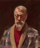 Self Portrait by Max Meldrum, 1950, oil on composition board, sold Aug 2024