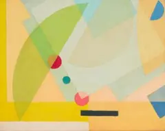 Constructivist Painting by Ralph Balson, c.1942, oil on card, sold Nov 2024