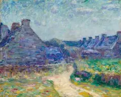 Belle-Ile. Village D’Envag [Sunshine Shimmer] by John Peter Russell, 1900, oil on canvas, sold Nov 2024