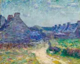 Belle-Ile. Village D’Envag [Sunshine Shimmer] by John Peter Russell, 1900, oil on canvas, sold Nov 2024