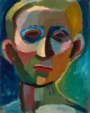 Man’S Head No.1 (Tp 337) by Tony Tuckson, c.1949, oil on canvas, sold Nov 2024