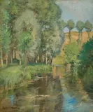 French River Scene by Rupert Bunny, c.1898, oil on canvas, sold Nov 2024