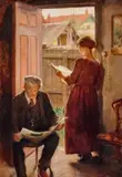 The Doorway by Alice Bale, 1913, oil on canvas, sold May 2025