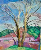 The Winter Tree, Turramurra by Grace Cossington Smith, 1935, oil on pulpboard, sold May 2025