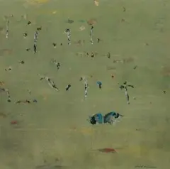 You Yangs Pond by Fred Williams, 1969, gouache on paper, sold May 2025