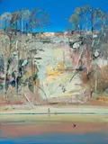Shoalhaven River Landscape by Arthur Boyd, c.1980s, oil on canvas, sold May 2025