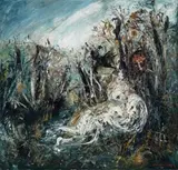 The Prodigal Son And A Waterfall by Arthur Boyd, 1967, oil on canvas, sold May 2025