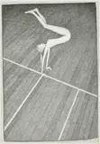 Study For Hand Balance by John Brack, 1973, conté on paper, sold May 2025