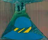Schoolgirl’S Hat by Charles Blackman, 1953, oil on cardboard on particle board, sold May 2025