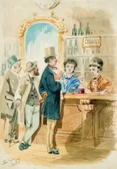 Counter Attractions by S. T. Gill, watercolour on paper, sold May 2025
