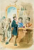 Counter Attractions by S. T. Gill, watercolour on paper, sold May 2025
