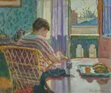 Intérieur by Bessie Davidson, c.1924, oil on board, sold Aug 2025