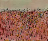 Burnt Hillside by Fred Williams, 1968 – 69, oil on canvas, sold Aug 2025