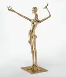 Here she HEAR by Del Kathryn Barton, 2019, polished and clear-coated bronze, sold Aug 2025