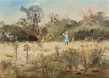 The windmill by Arthur Boyd, c.1959, oil on composition board, sold Nov 2025