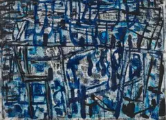 Jetty by Ian Fairweather, 1962, synthetic polymer paint on cardboard on composition board, offered Nov 2025