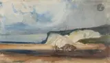 Étretat by Eugène Isabey, Aquarelle, sold Oct 2025