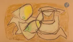 Les citrons by Roger Chastel, 1947, Pastel gras, sold Oct 2025