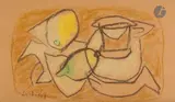 Les citrons by Roger Chastel, 1947, Pastel gras, sold Oct 2025