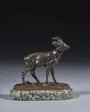 Chevreuil Modèle créé en 1859 by Pierre-Jules Mêne, Bronze à patine brune, sold Jun 2024