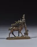 Cerf à la branche n° 3 Modèle créé après 1846 by Pierre-Jules Mêne, Bronze à patine brune, sold Jun 2024