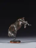 Poney ruant Modèle créé en 1924 by Gaston d'Illiers, Bronze à patine brune, sold Jun 2024