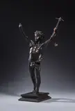 Saint Jean-Baptiste enfant Modèle créé en 1873 by Jules-Isidore Lafrance, Bronze à patine brune, sold Jun 2024