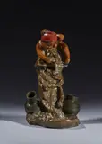 Jeune garçon à la fontaine by Antoine Bofil, Bronze à patine polychrome, sold Jun 2024