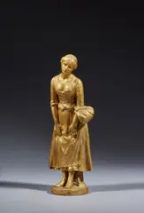 Le départ du village Modèle créé vers 1907 by Marius Jean Antonin Mercié, Bronze doré, sold Jun 2024