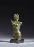 Torse de femme Modèle créé en 1909 by Joseph Antoine Bernard, Bronze à patine verte, sold Jun 2024