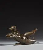 Le Vent by Georges Oudot, Bronze à patine brun clair, sold Jun 2024