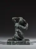 Baigneuse s'étirant by Louis Dideron, Bronze à patine bleu vert, sold Jun 2024