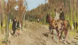 Avenue du bois by Pierre Eugène Montézin, Gouache, sold Jun 2024