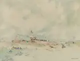 Procession en Bretagne by Ernest Guérin, Aquarelle, sold Jun 2024