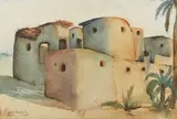 Maison au Caire by Jaro Hilbert, 1932, Aquarelle, sold Jun 2024