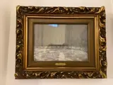 Paysage enneigé by Alfred Delaunois, Pastel sur papier, sold May 2024