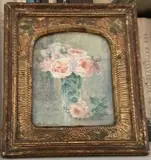 Nature morte au bouquet de roses by Madeleine Lemaire, Aquarelle sur papier, sold May 2024