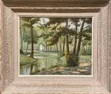 Rivière dans un paysage arboré by G. Constant, Toile, sold May 2024