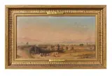 Vue de la vallée de Mexico by Conrad Wise Chapman, Panneau de chêne, une planche, non parqueté, sold May 2024