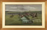 La Marche, la rivière des tribunes by Johnny Audy, Gouache, sold Mar 2023