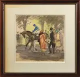 Au rond de présentation by Pierre Olivier Dubaut, Aquarelle sur traits d'encre, sold Mar 2023