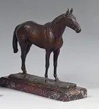 Souverain by René Paris, Épreuve en bronze patiné, sold Mar 2023