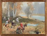 Rallye Malleret, sous Paul Clossmann, la vue by Karl Reille, Aquarelle gouachée, sold Mar 2023