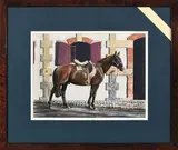 Cheval de chasse devant l'écurie by Didier de Martinprey, Aquarelle, sold Mar 2023